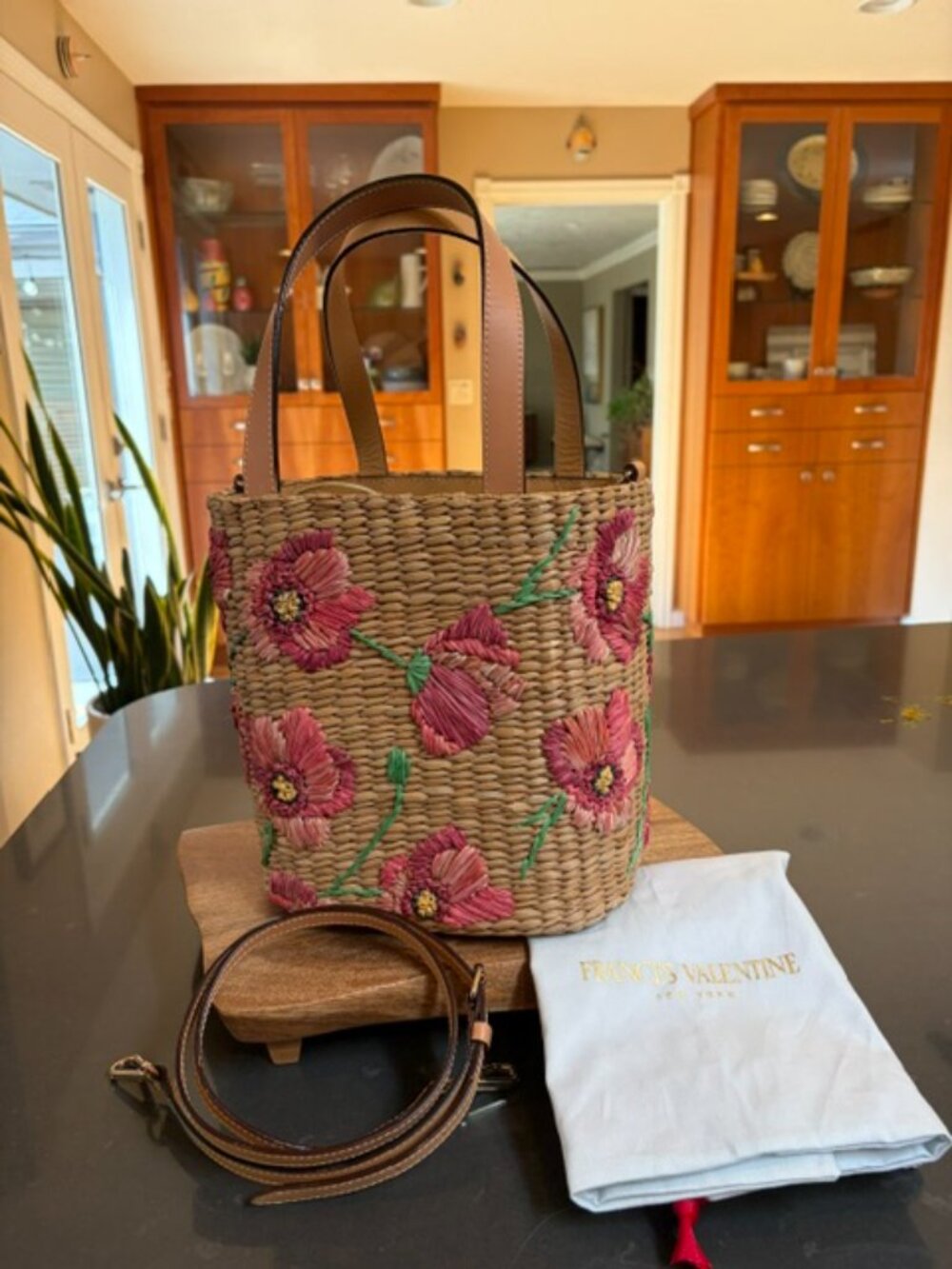 Frances Valentine Straw Bag Natural